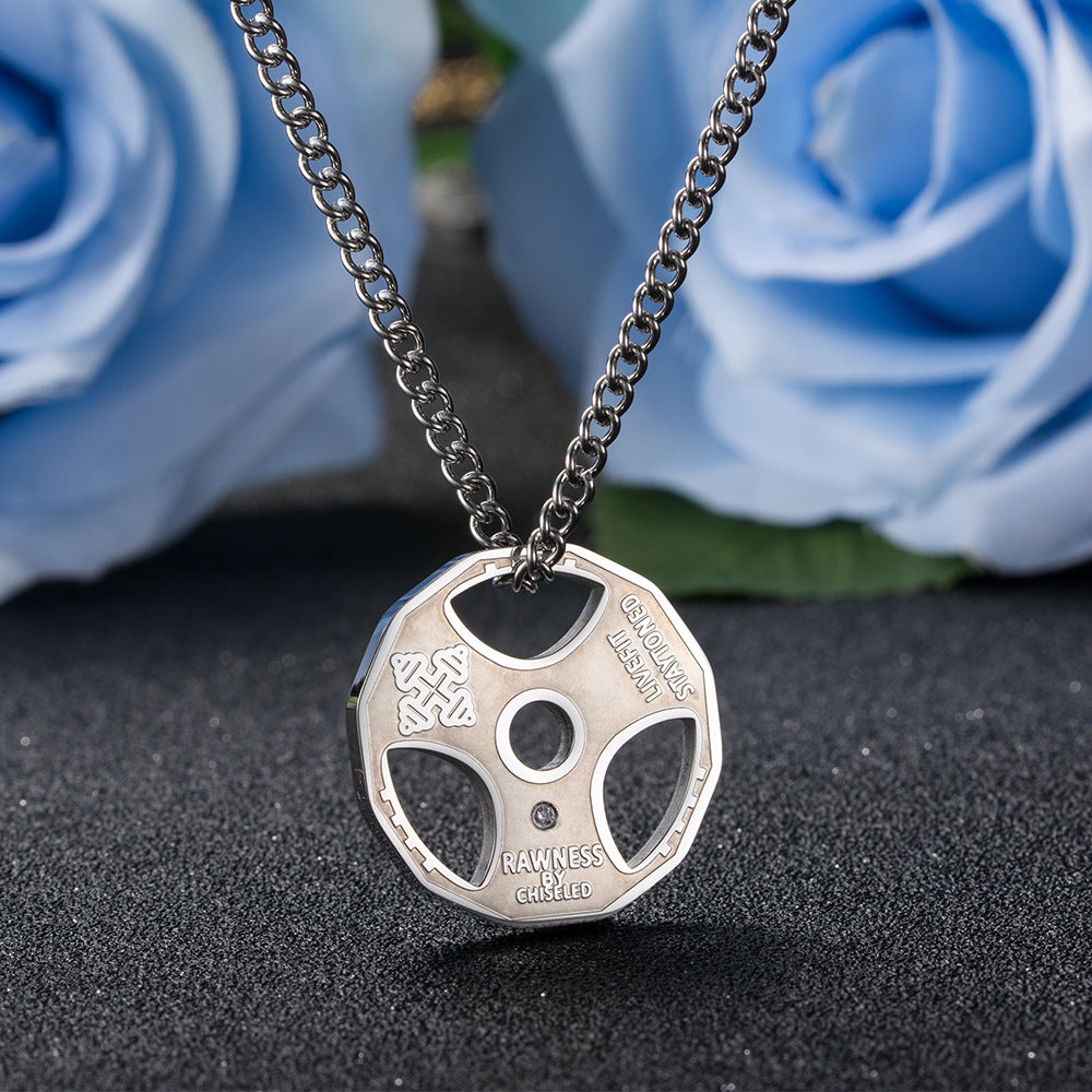 Gym Plate Necklace pendant