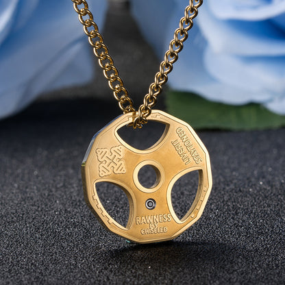 Gym Plate Necklace pendant