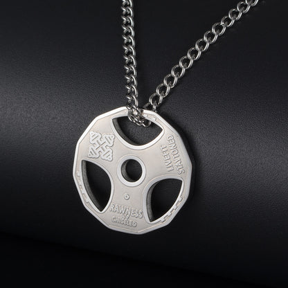 Gym Plate Necklace pendant