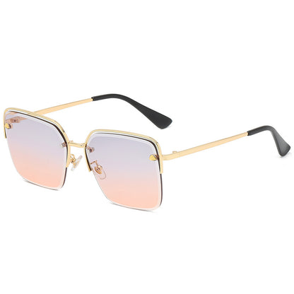 Vintage Luxury Oversized Square Rimless Sunglasses