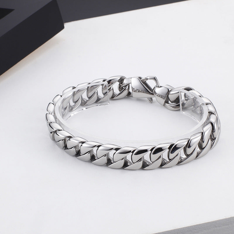 Fashion Polishing Stainless Steel Men's Bracelet