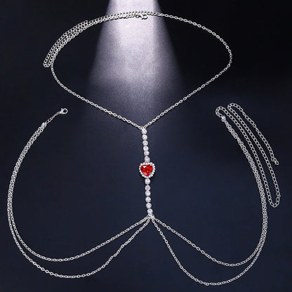 Personality Simple Rhinestone Body Chain