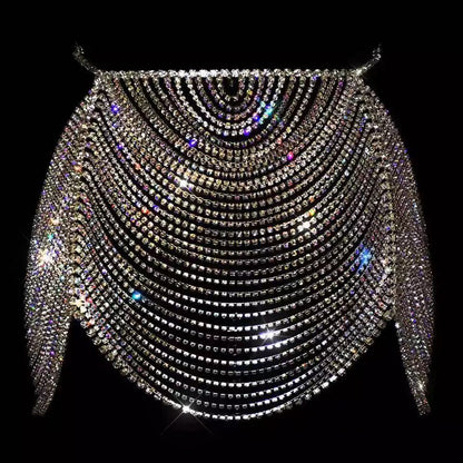 Shiny Multilayer Rhinestone Body Chain Nightclub