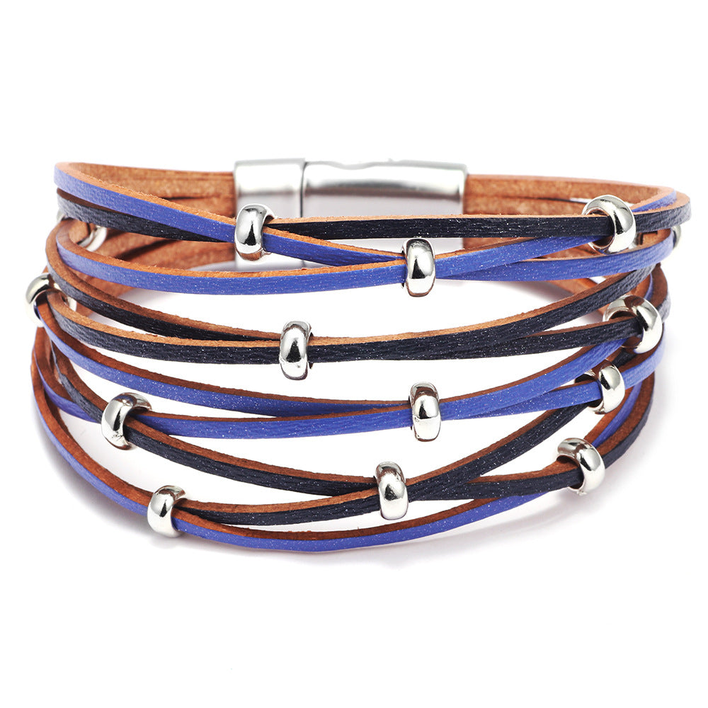 Fashion Multi-layer Leather Braided Bracelet Jewelry