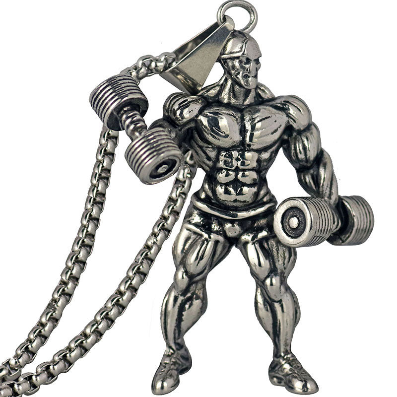 Bodybuilder Weightlifting Necklace