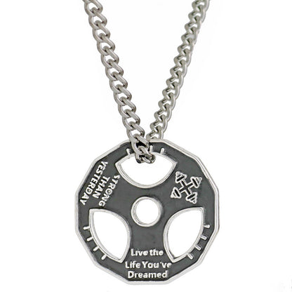 Sports Barbell Necklace Men's Tide Brand Pendant