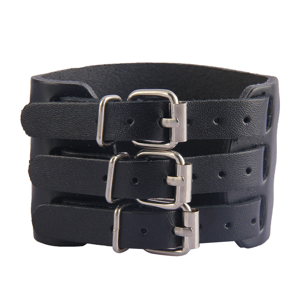 Men's Punk Leather Bracelet