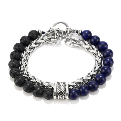 Stainless steel beaded bracelet