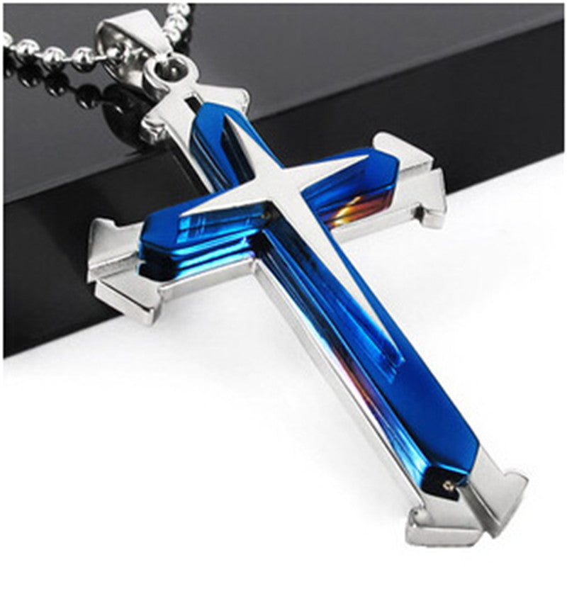 Stainless Steel Cross Men's Titanium Steel Necklace