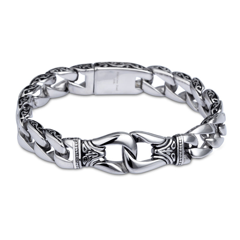 Stainless Steel Retro Bracelet Men's Fashion Titanium Steel Bracelet