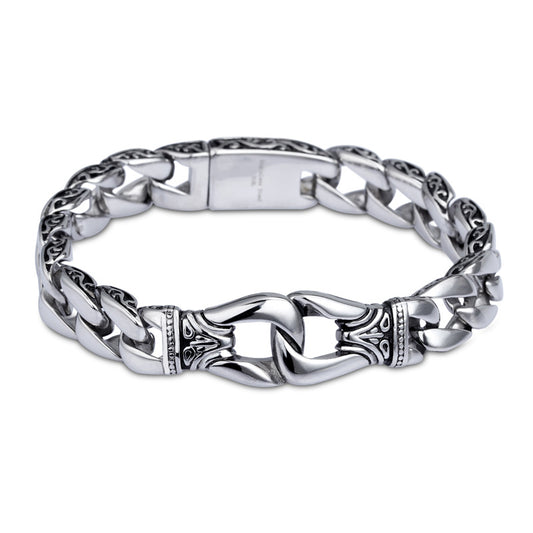 Stainless Steel Retro Bracelet Men's Fashion Titanium Steel Bracelet