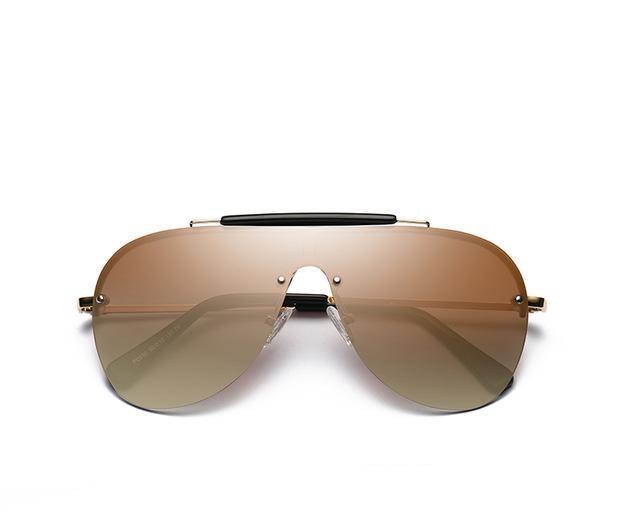 New Sunglasses Fashion One-Piece Large Frame Sunglasses Aviator Men's Sunglasses