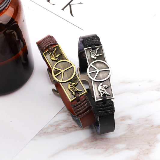 Fashionable Men's Antique Leather Bracelet