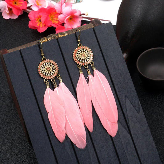 Feather earrings