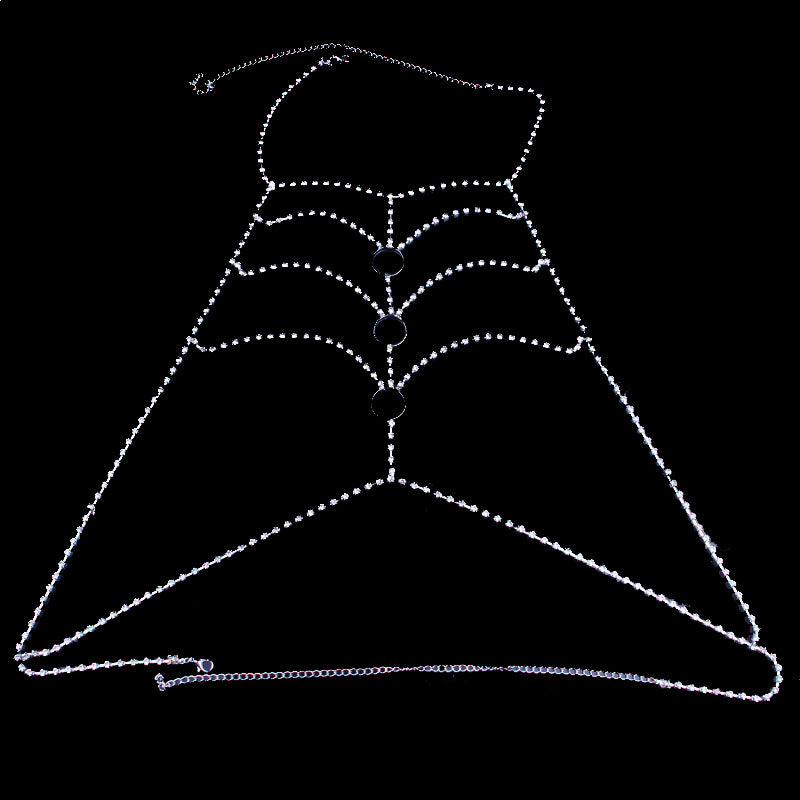 Fashionable Rhinestone Body Chain Creative Nightclub Show Costumes