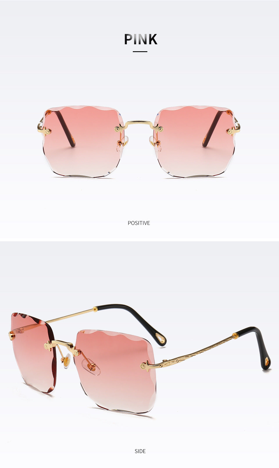 Frameless Classy Square Sunglasses