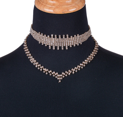 Bling Classy Double choker necklace