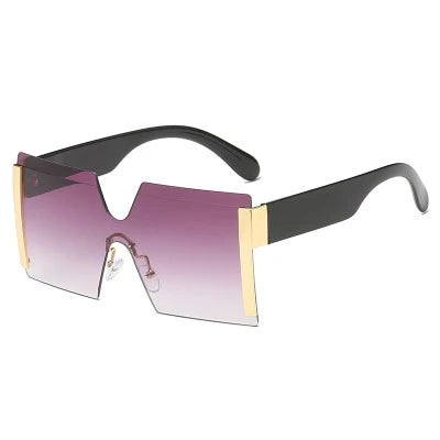 Oversized Square Rimless Sunglasses