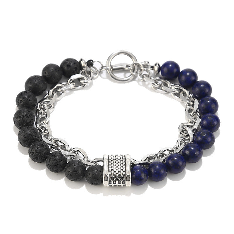 Stainless steel beaded bracelet