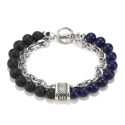 Stainless steel beaded bracelet