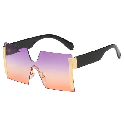 Oversized Square Rimless Sunglasses