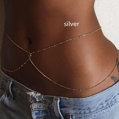 Sexy Casual Lady Street Shot Waist Body Chain