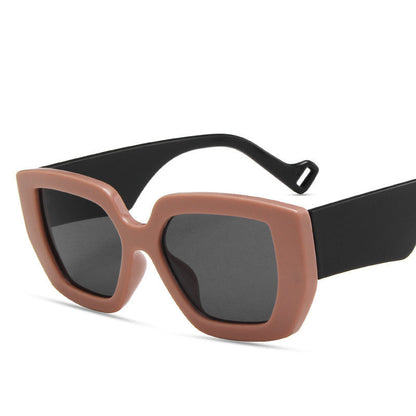 Retro Sunglasses Personality Polygon Contrast Sunglasses