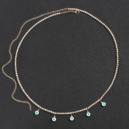 Boho Women's Rhinestone Eye Body Chain