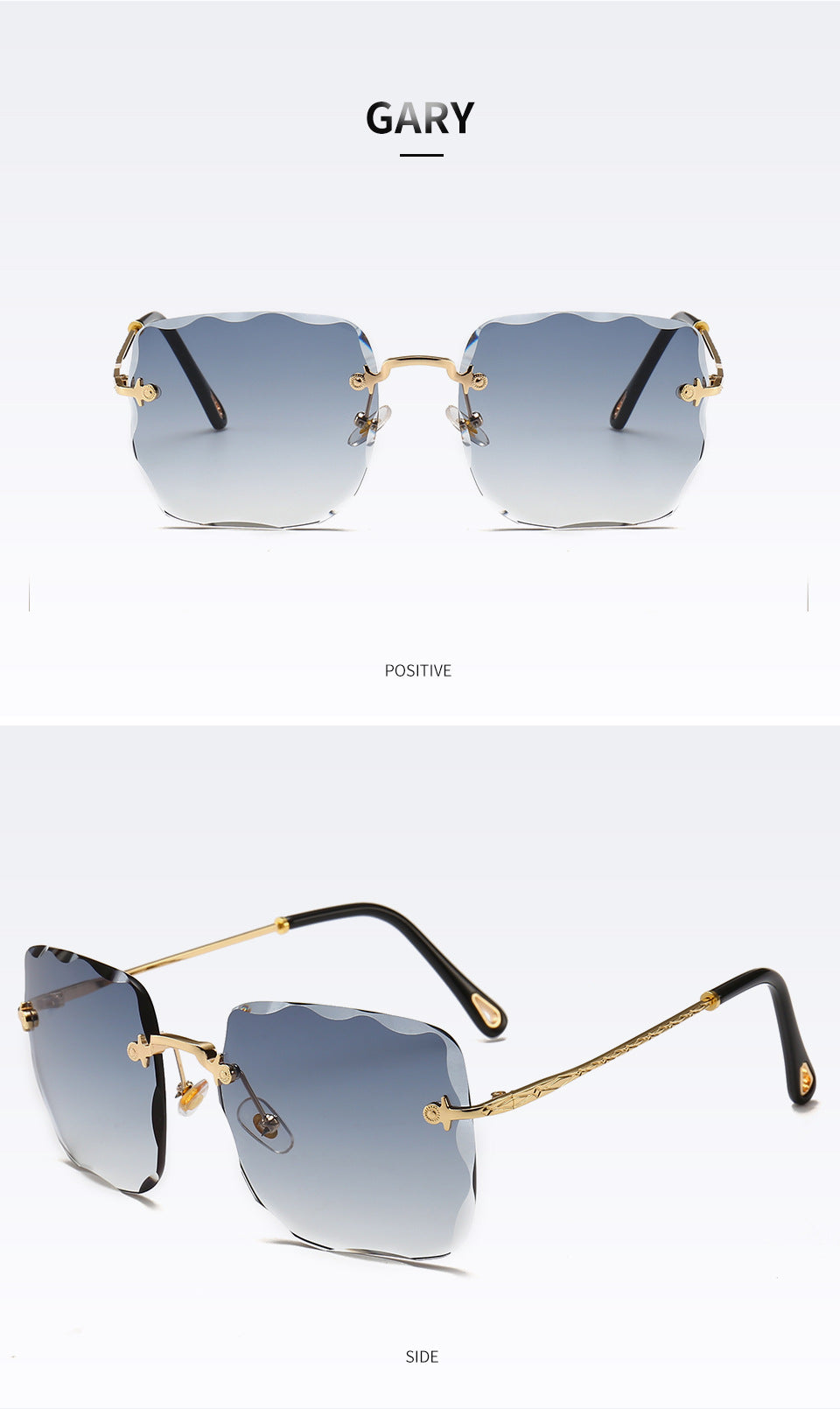 Frameless Classy Square Sunglasses