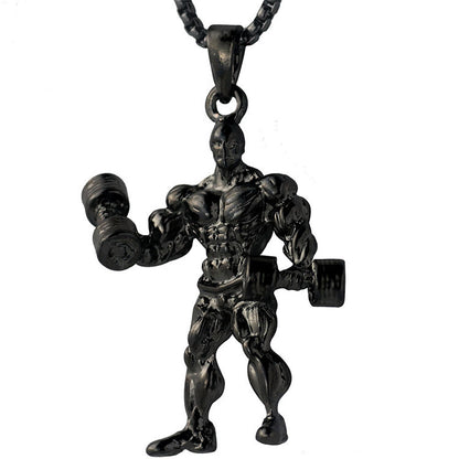 Bodybuilder Weightlifting Necklace