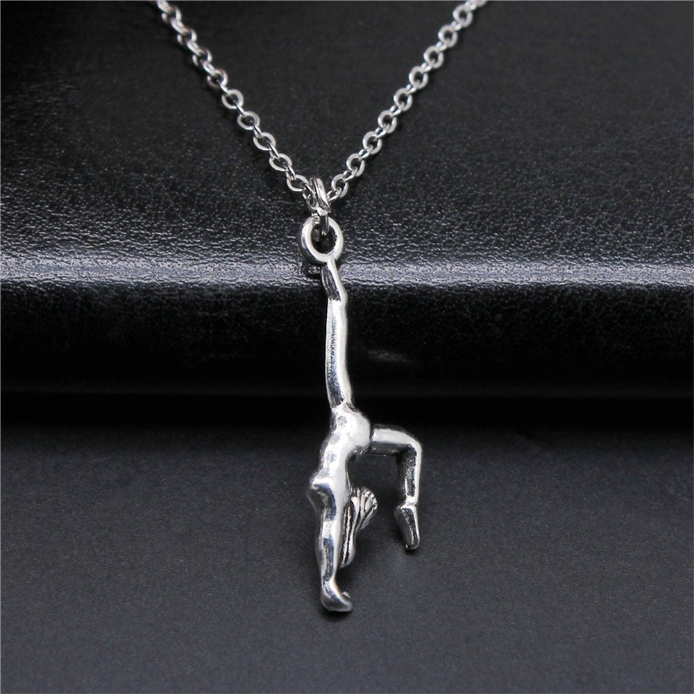 Gymnastic Sports Pendant Necklace Choker