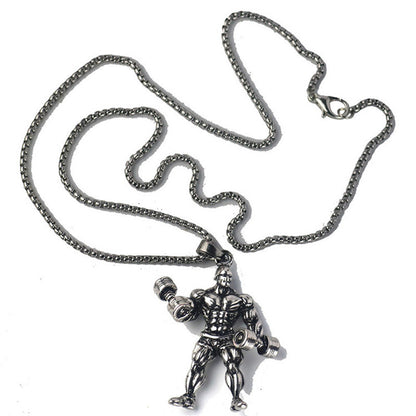 Bodybuilder Weightlifting Necklace