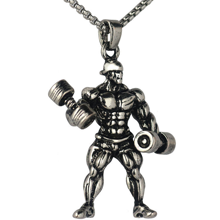 Bodybuilder Weightlifting Necklace