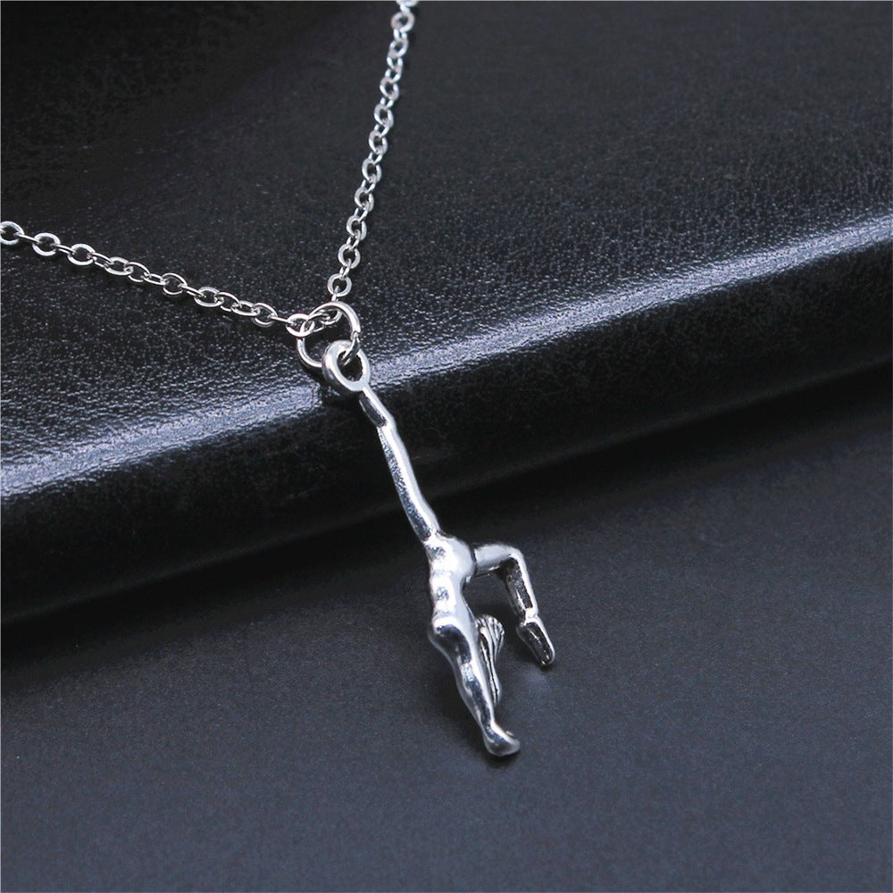 Gymnastic Sports Pendant Necklace Choker