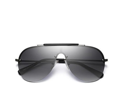 New Sunglasses Fashion One-Piece Large Frame Sunglasses Aviator Men's Sunglasses