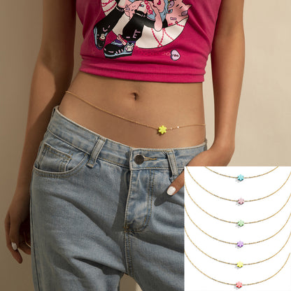 Geometric Color Thin Body Waist Chain