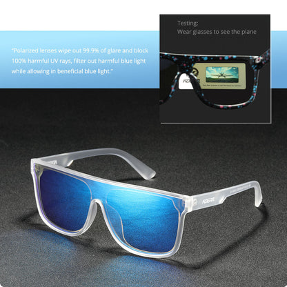 New European And American Large Frame Conjoined Polarized Sunglasses