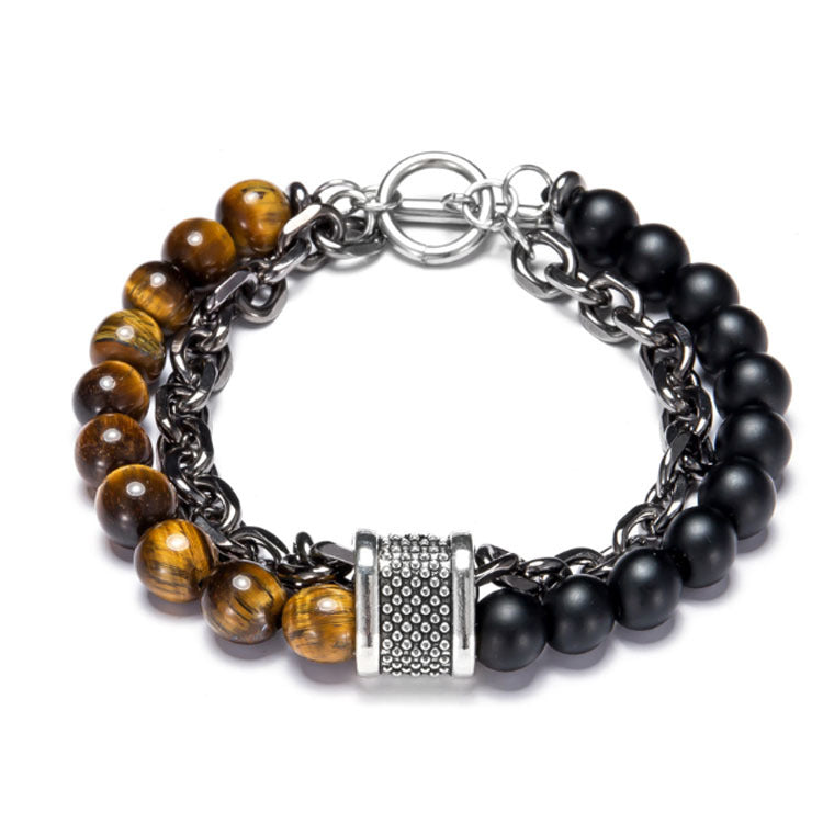 Stainless steel beaded bracelet