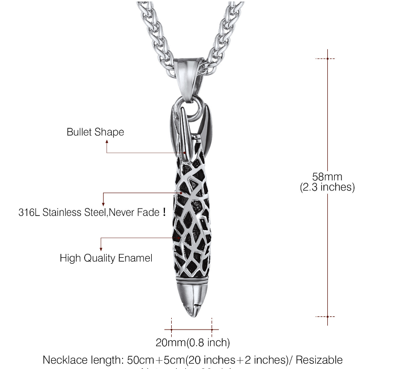 Unisex Stylish Pendant stainless steel necklace