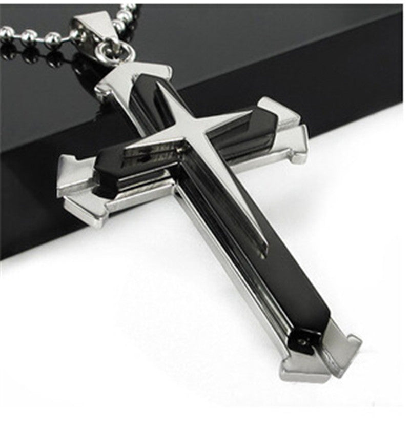 Stainless Steel Cross Men's Titanium Steel Necklace