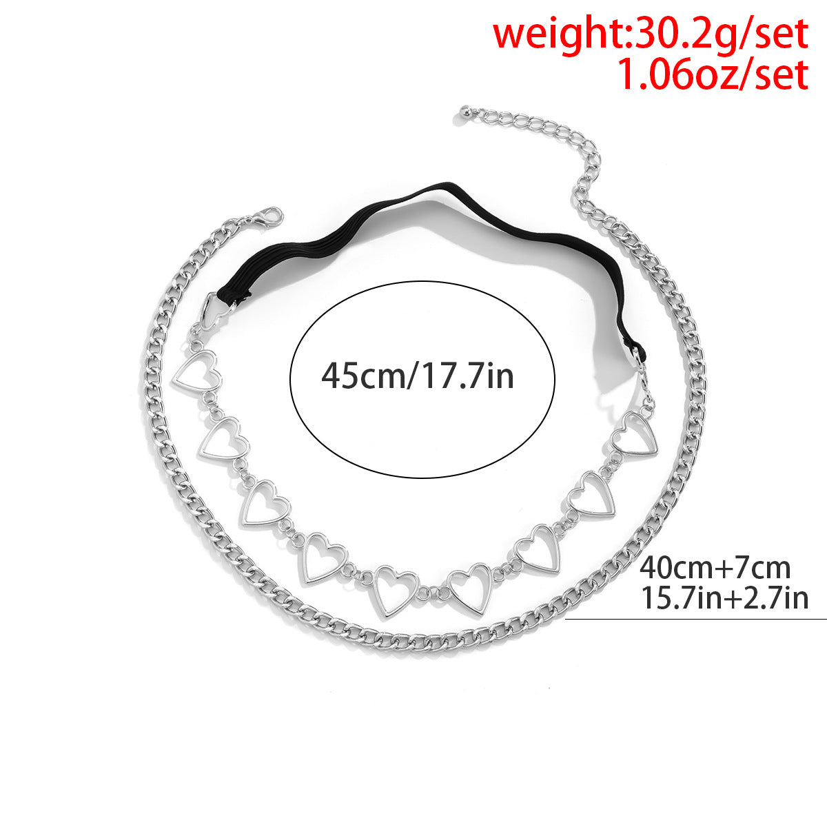 Women's Simple Personality Love Thigh Chain Elastic Bandage