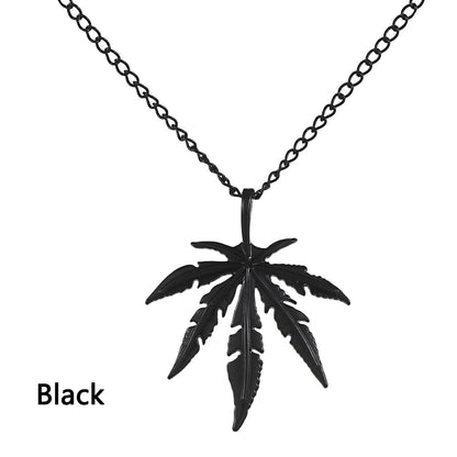 Hot Sale Hip Hop Alloy Maple Leaf Pendant Necklace