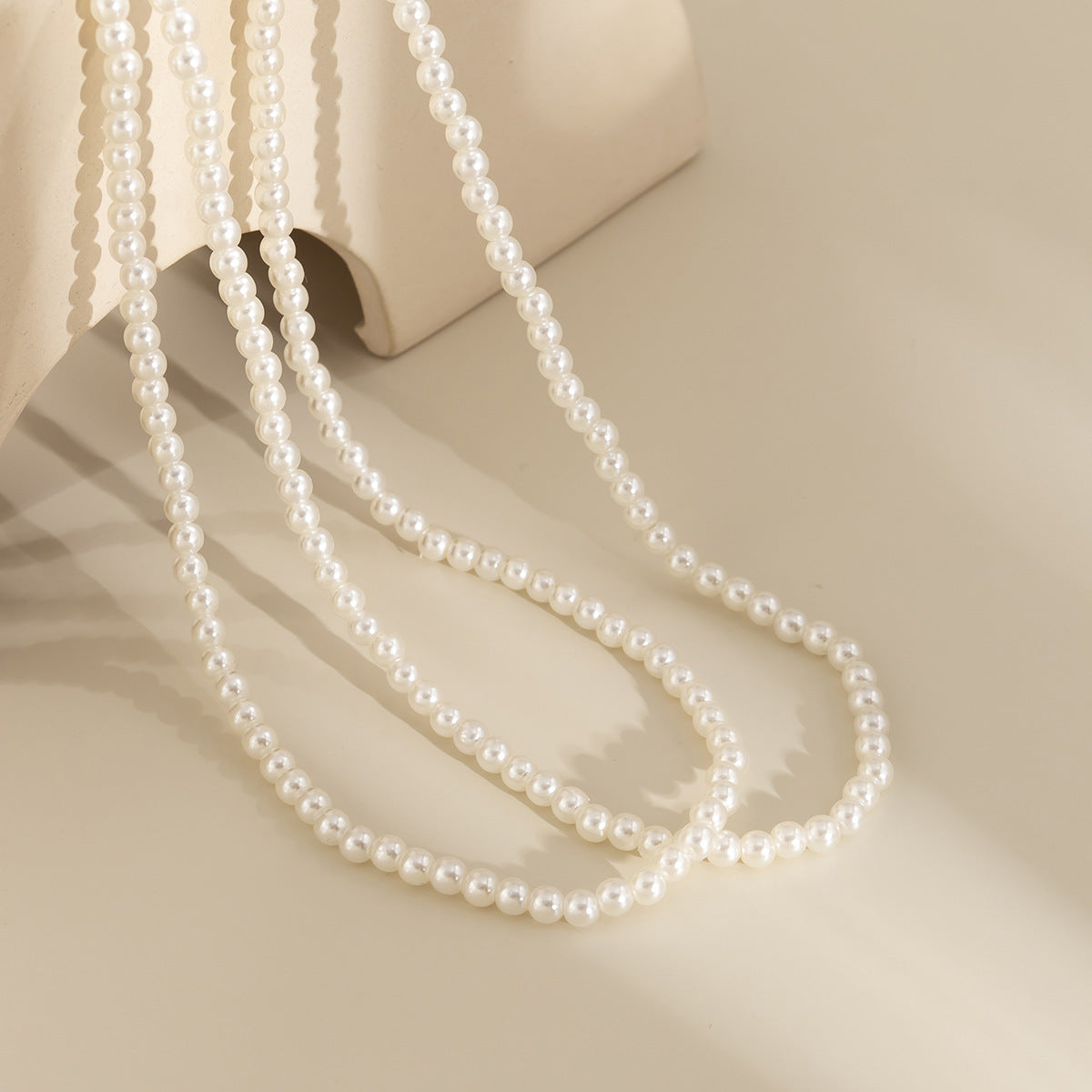 Geometric Pearl Beaded Body Chain Simple