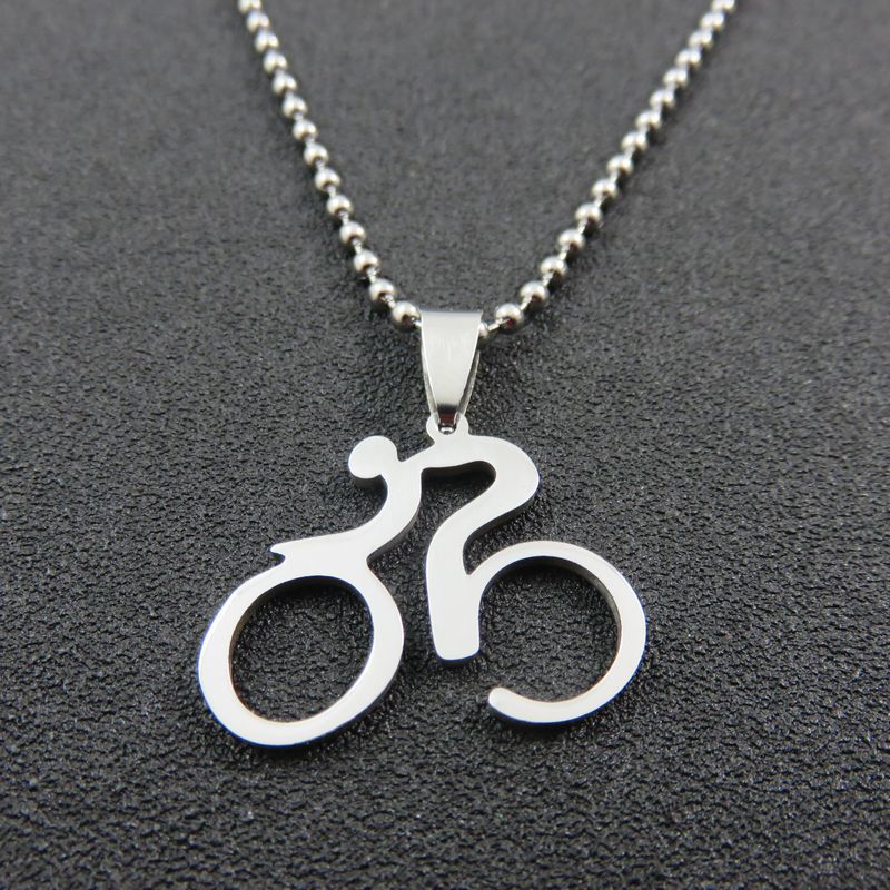 Unisex Mountain Bike Necklace Stainless Steel