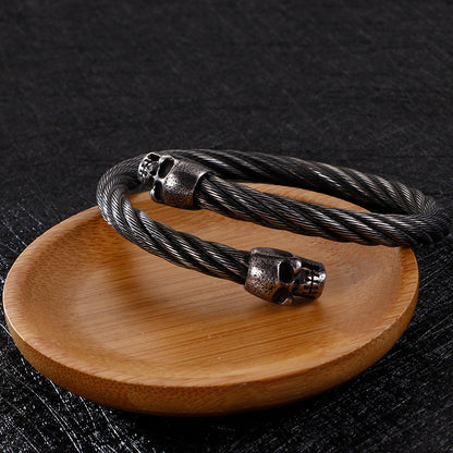 Men's Fashion Stainless Steel Skull Bracelet