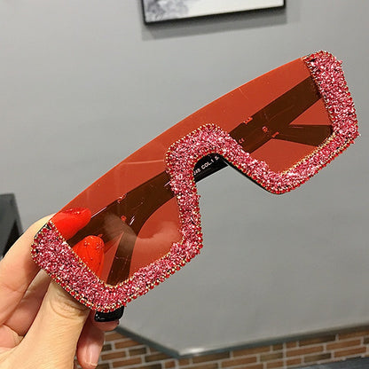 Trendy Retro Diamond Square Sunglasses