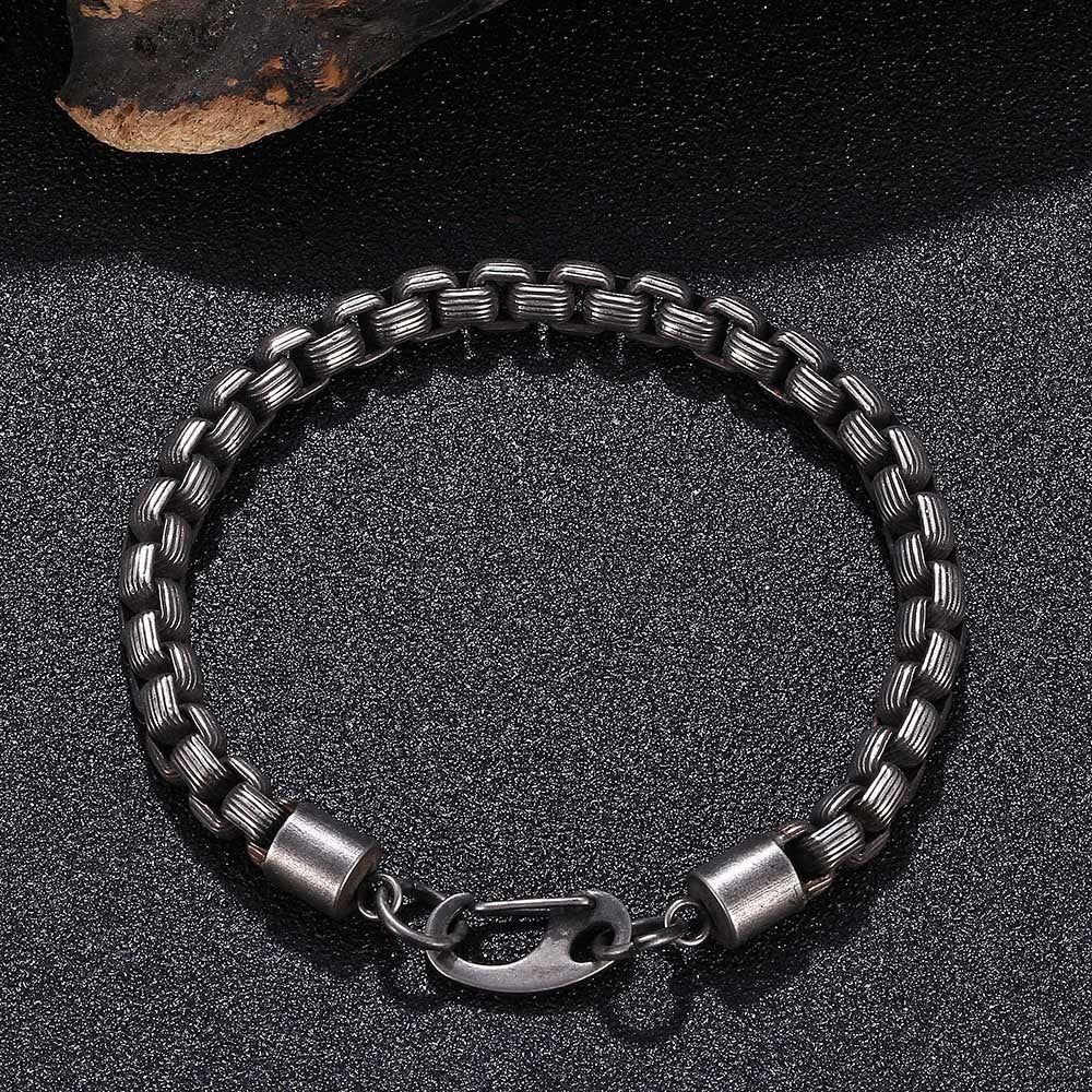 Men's Thick Stainless Steel Casting Bracelet