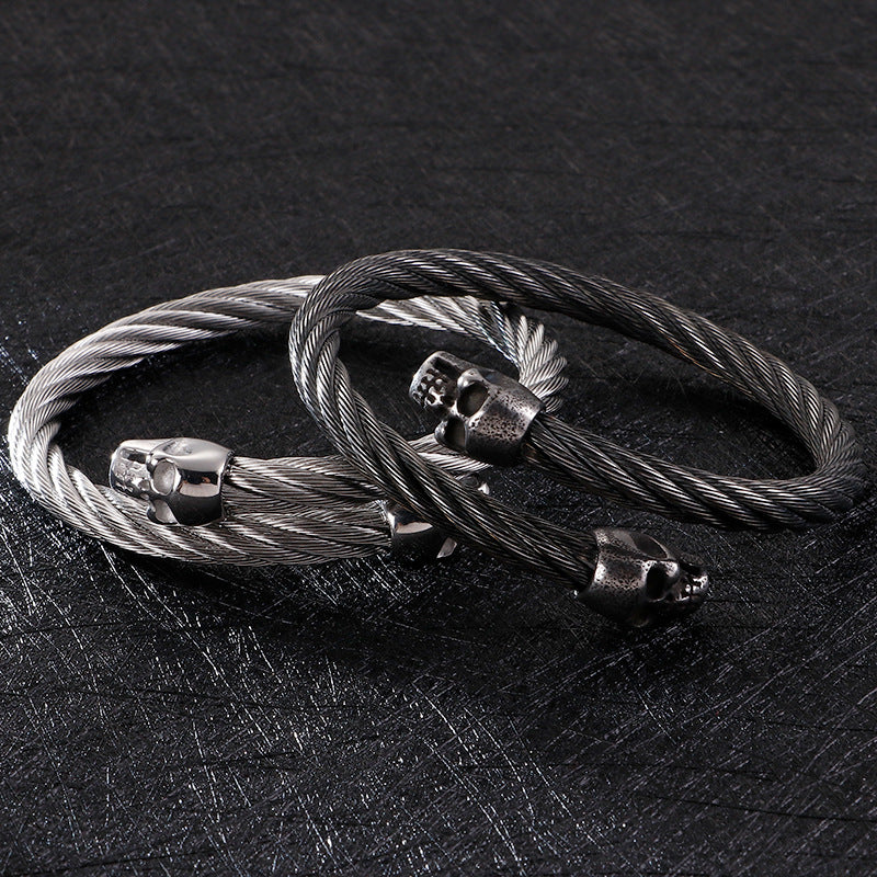 Men's Fashion Stainless Steel Skull Bracelet