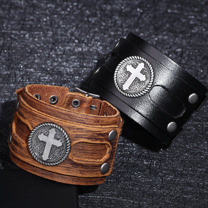 Fashionable Men's Antique Leather Bracelet