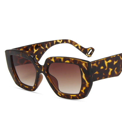 Retro Sunglasses Personality Polygon Contrast Sunglasses